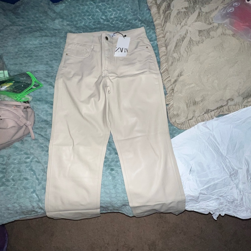Zara Off-White Trousers